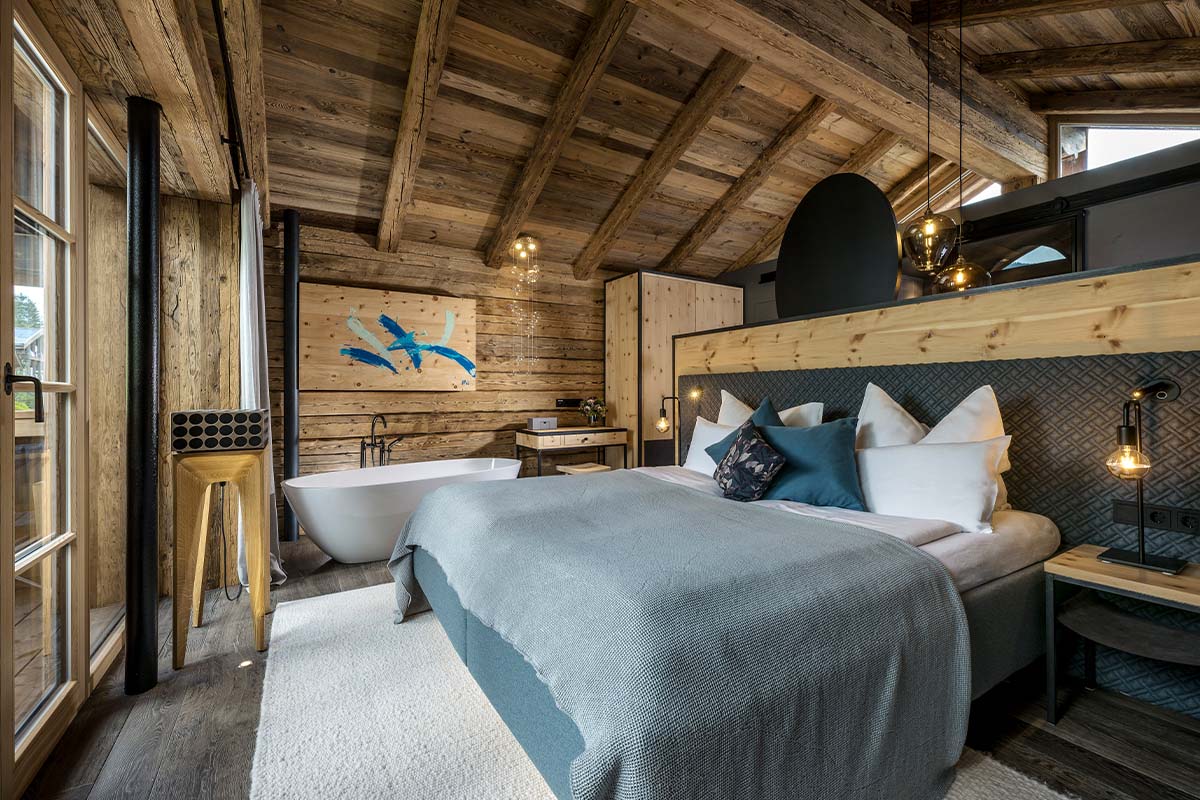 senhoog leogang schlafzimmer blau